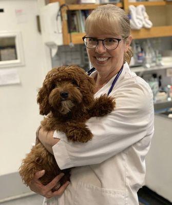 Dr. Pachorek with another cute patient from her day.