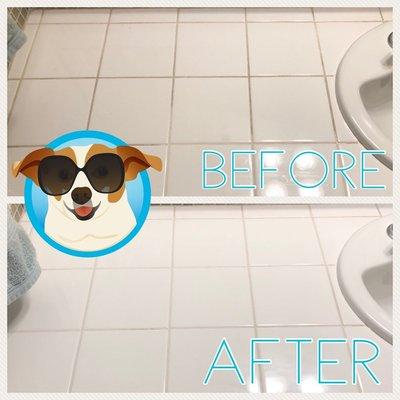 Before and After - Bathroom Tile