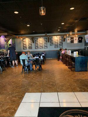 One main dining area.