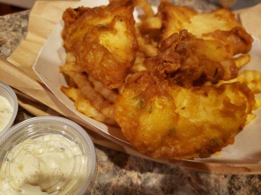 3 pc Halibut & Chips (comes with coleslaw, not pictured)