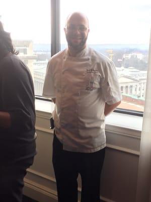 The Chef greeted us and explained all his offerings for lunch. Super nice guy.