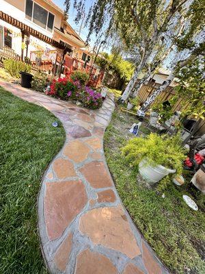 New flagstone walkway