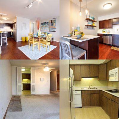 B4 & after pics from our first condo flip in Gold Coast.  Learned a lot from that project that has served our clients well.