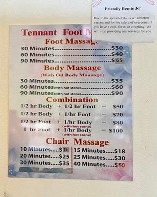 Tennant Foot Massage