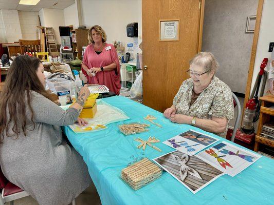 Tuesday is art day at the Serenity Shed Bereavement Center in downtown Oregon, IL. Many enjoy the community and art projects.