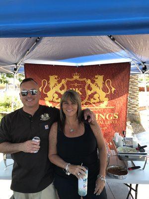 Plumbing Kings summer picnic 2019. Owner StevenD and sister Shannon