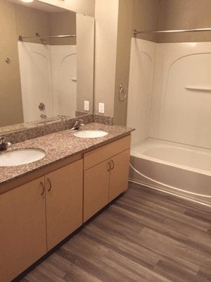 2 Sinks In the master bathroom of select floor plans