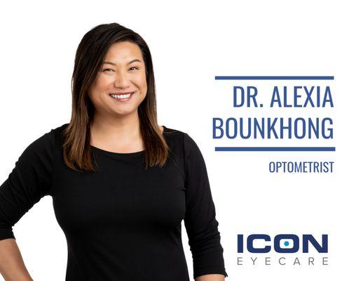 Dr. Alexia Bounkhong, OD. Optometrist at ICON Eyecare in Lone Tree, Colorado.