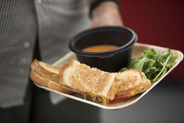 Grilled Cheese Bars & Tomato Soup from Fabio Salerno's local favorite Town Hall.