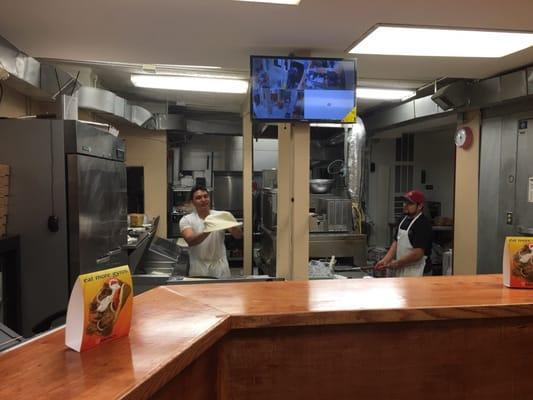 These guys are apparently the real deal. I can't remember the last time I saw a person flipping dough to make my pizza.