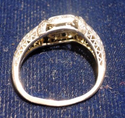 deformed custom platinum ring (before)