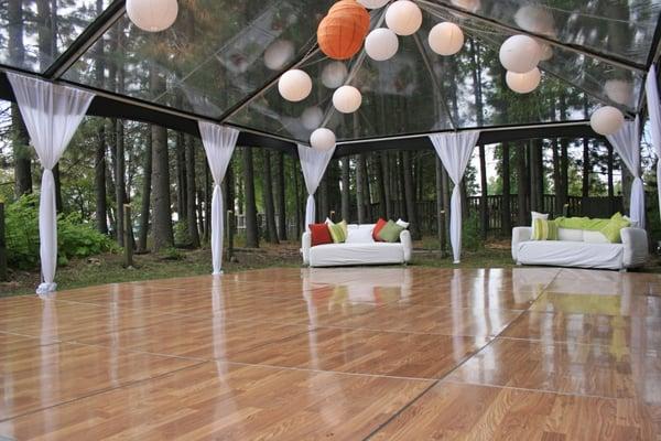 Dance Floor and Clear Top Tent