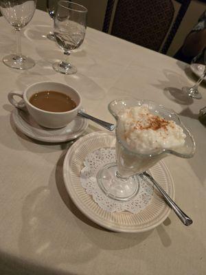 Rice pudding & coffee