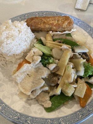 Chicken with seasonal vegetables