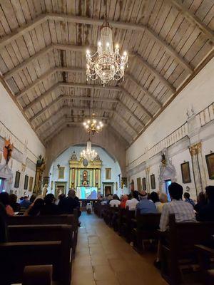 Spanish organ concert inside church (Mission San Jose's 227th anniversary)