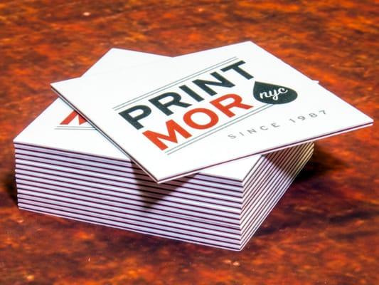 Wow! 46pt Business Card stock with 6 optional color inserts. That is 2 layers of Premium Uncoated White with 1 color insert s...