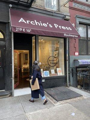 Our adorable little print store on 10th Steet.