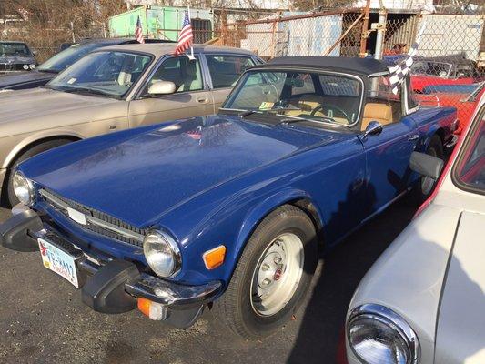 A Triumph for sale. My brother-in-law had one and it brings up great memories. Only $18,000!