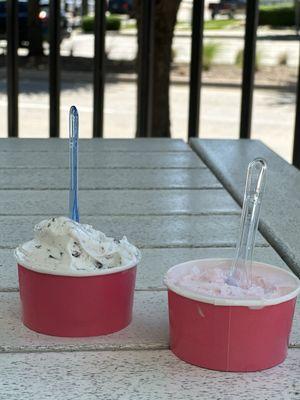 Cookie Dough Gelato & Pink Grapefruit Gelato (gluten free)