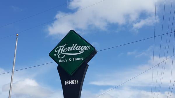 Heritage Automotive and Collision - Leander Front sign