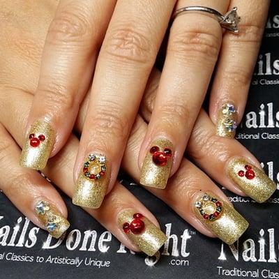 Disney Christmas Holiday Nails