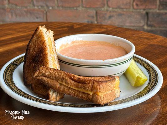 Grilled Cheese Sandwich with Tomato Bisque