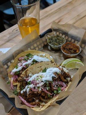 Beef barbacoa tacos