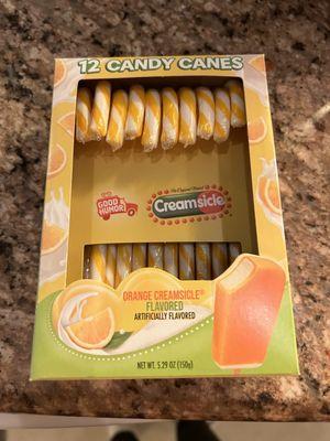 Orange dreamcicle candy canes