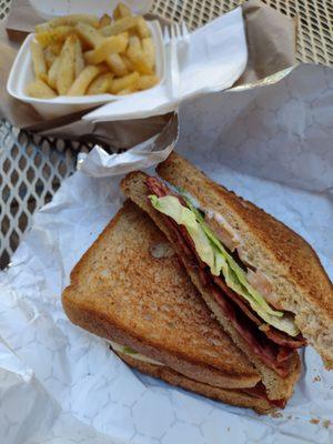 A much better meal, turkey BLT and fries (no ketchup this time, lesson learned)