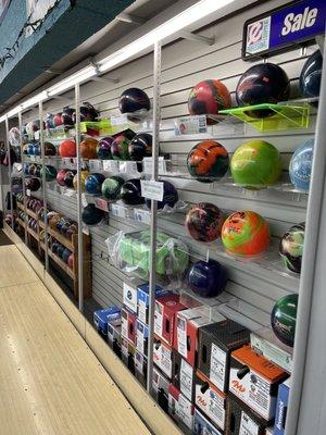 Impressive bowling ball display