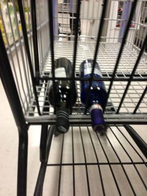 Carts are great size for holding wine.