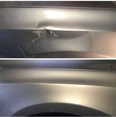 PDR/GPDR  B4&After! No filler No paint No replacement panel. Factory finish maintained!