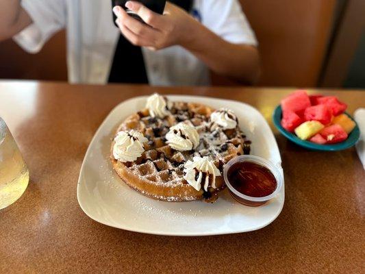 chocolate chip waffle