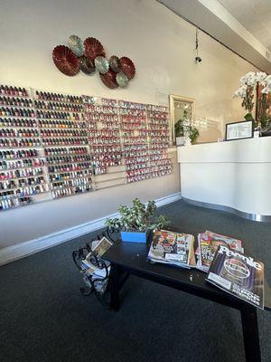 Nail polish display | waiting area