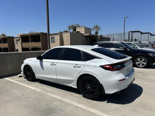 Civic hatch after 20% tint