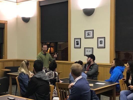 Bareknuckle Branding Owner Bill West speaks at University of Nevada PRSSA event. Here, he explains how many chucks a wood chuck chucks if ..