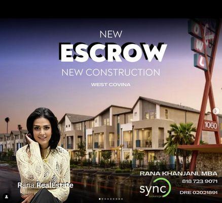 Rana Khanjani opened a new escrow in west covina