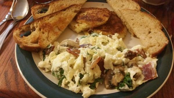 Florentino egg white scramble with artisan sourdough