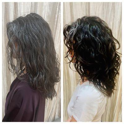 Before and After - Dry cut and styling by Jasmine