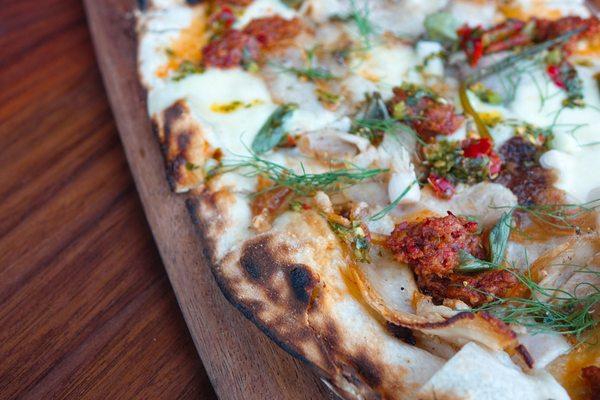 Porchetta & nduja flatbread