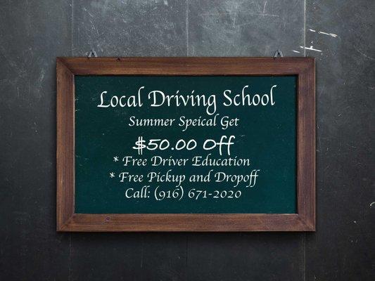 Summer Special and Free Driver Education