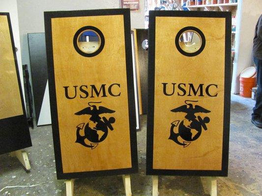 Marines Cornhole Boards www.wickedcornhole.com