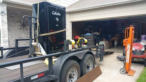 Delivering a Cabelas gun safe