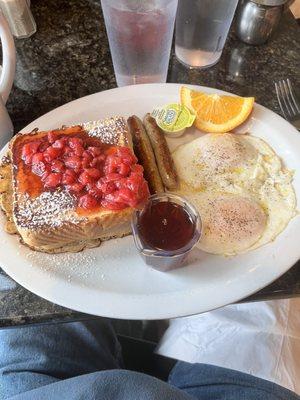 Stuffed French toast.  Excellent.