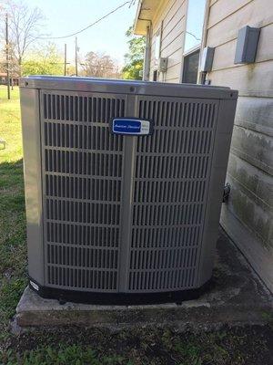 5 Ton 14 SEER AMERICAN STANDARD condensing unit.