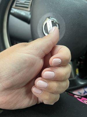 Fresh gel coat by Tanya at lucky nails !