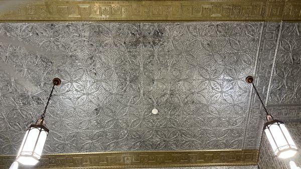 Amazing stamped tin ceilings