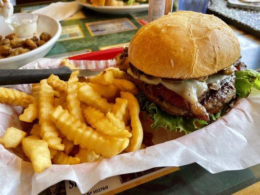 Mushroom Bacon Cheeseburger