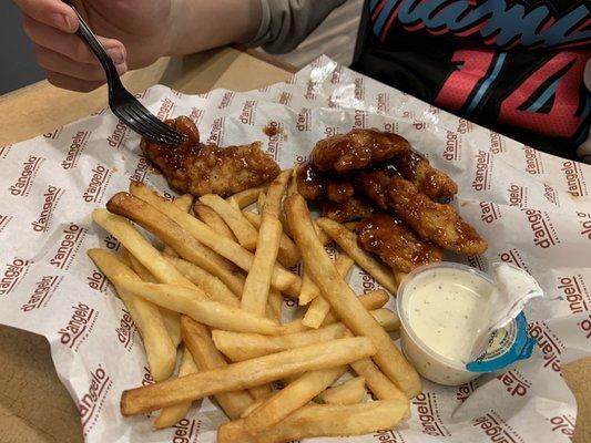 BBQ Chicken Tenders with Fries Basket