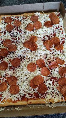 Half tray of pepperoni